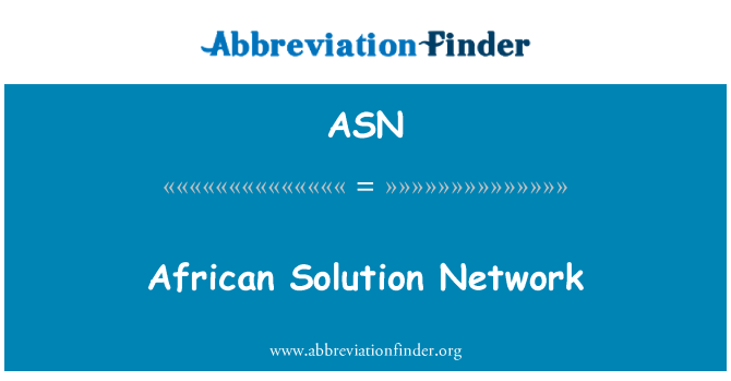 ASN: African Solution Network