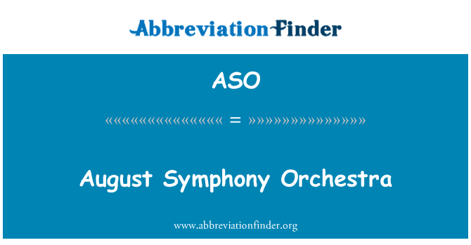 ASO: Orchestra Sinfonica di agosto