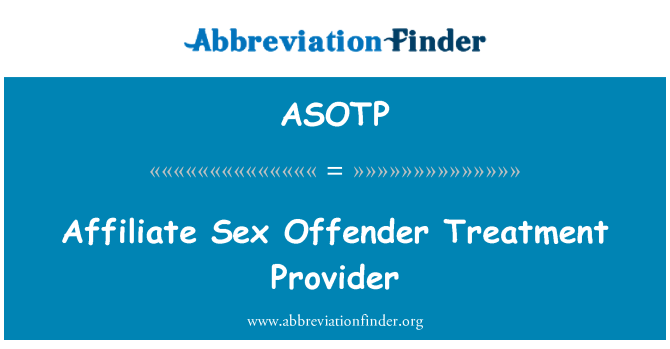 ASOTP: انضم الجنس الجاني العلاج الموفر