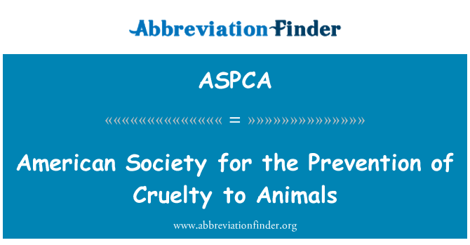 ASPCA định nghĩa: Các xã hội Mỹ cho công tác phòng chống đối xử tàn ác thú  vật - American Society for the Prevention of Cruelty to Animals