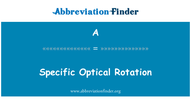 A: Rotasi spesifik optik
