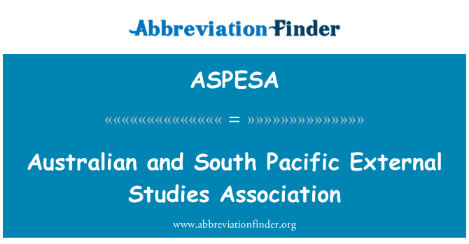 ASPESA: Австралийский и Южно Тихоокеанский внешних исследований Ассоциация