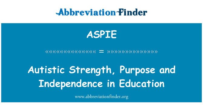 ASPIE: Força autistes, propòsit i independència en l'educació