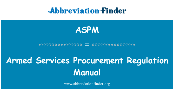 ASPM: خدمات مسلح تهیه مقررات و کتابچه راهنمای کاربر
