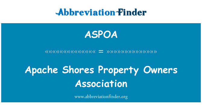 ASPOA: Apache-Ufer Property Owners Association