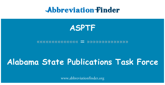 ASPTF: Alabama stat publikasjoner Task Force