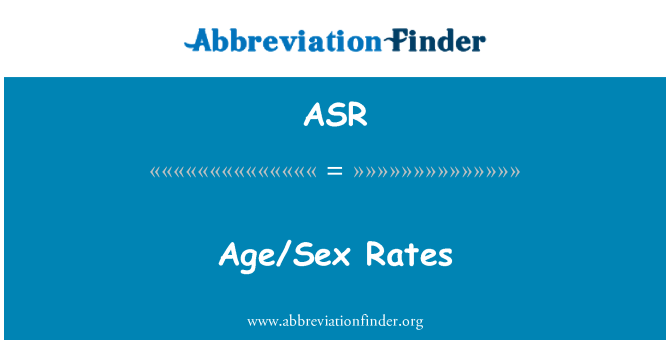 ASR: Vek/pohlavie sadzby