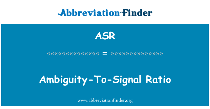 ASR: Neaiškumų-prie-signalo santykis