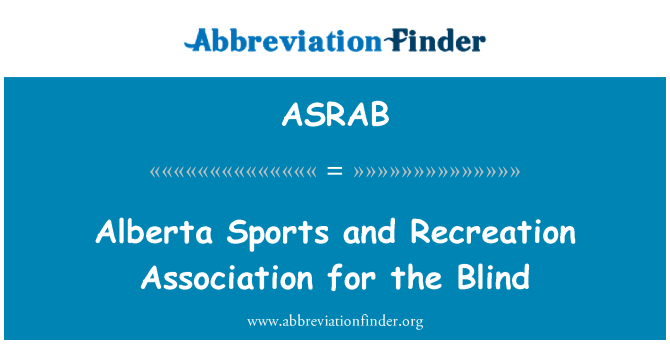 ASRAB: 艾伯塔省体育和娱乐协会为盲人