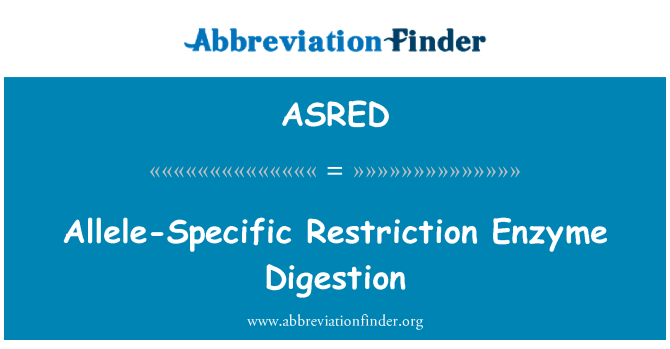 ASRED: Alelospecifický restrikčních enzymů trávení