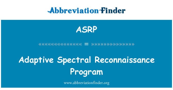 ASRP: 적응형 스펙트럼 정찰 프로그램