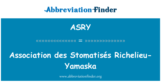 ASRY: Asociácie des Stomatisés Richelieu-Yamaska