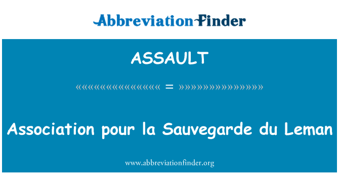 ASSAULT: Association pour la Sauvegarde du Leman