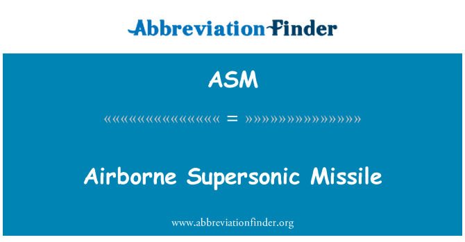 ASM: Misil Supersonique avyon kago