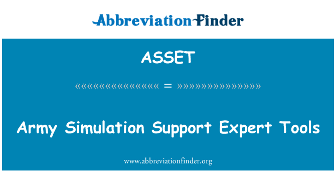 ASSET: Expert-Supporttools Armee Simulation