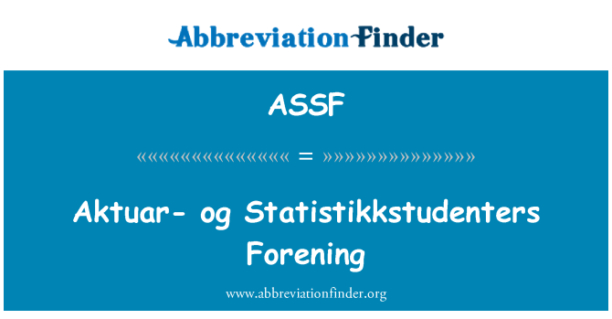 ASSF: Aktuar-og Statistikkstudenters Forening