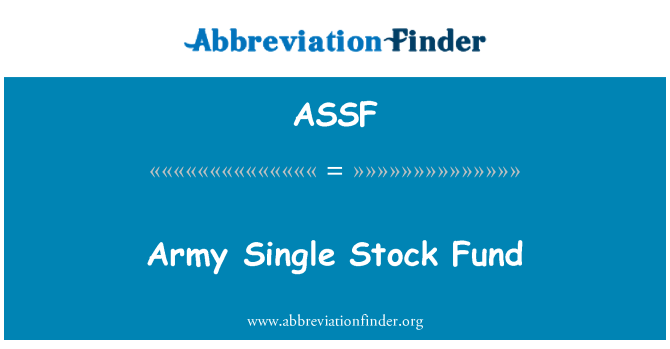 ASSF: קרן מניות יחיד צבא