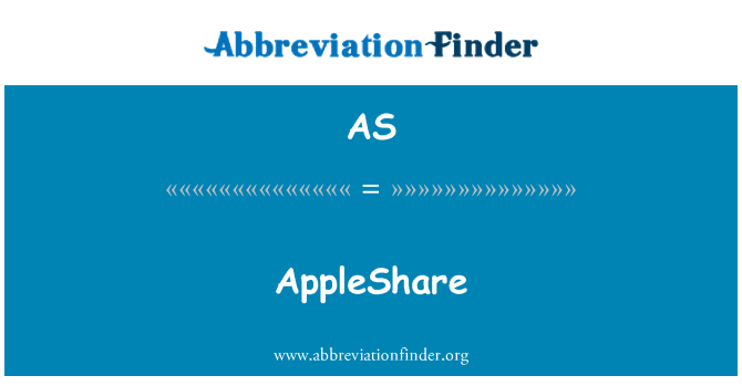 AS: AppleShare
