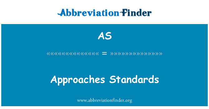 AS: Standards ta ' approċċi