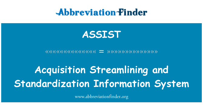 ASSIST: System Gwybodaeth safoni a symleiddio caffael