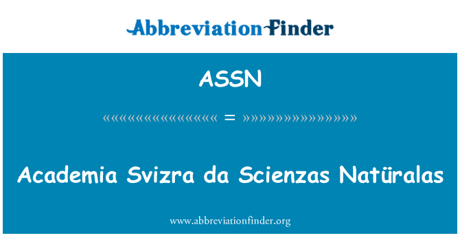ASSN: Academia Svizra da Scienzas Natüralas
