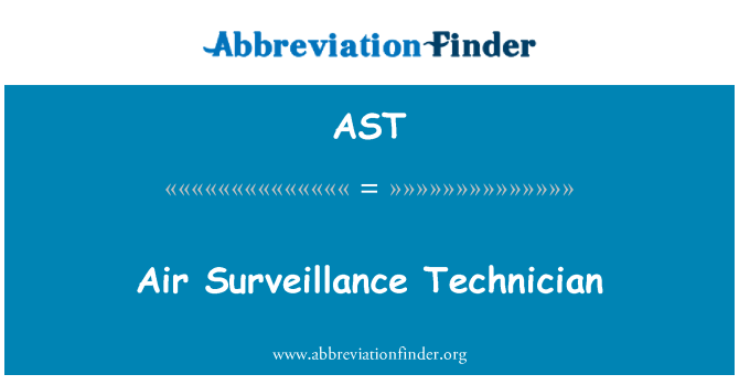 AST: Air overvågning tekniker