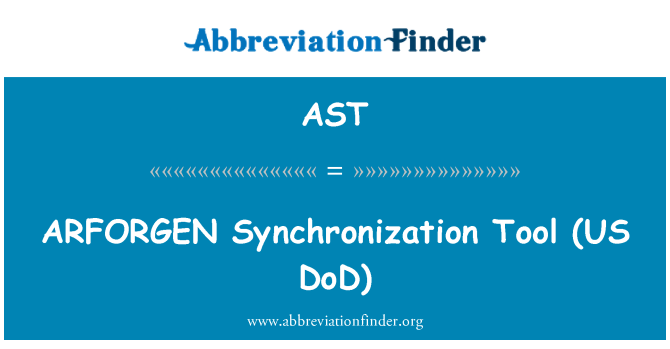 AST: ARFORGEN Synchronization Tool (USA DoD)