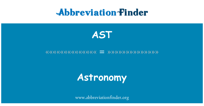 AST: Astronomy