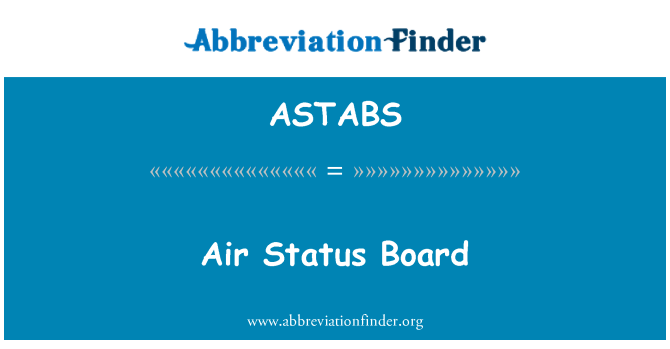 ASTABS: Scheda di stato aria