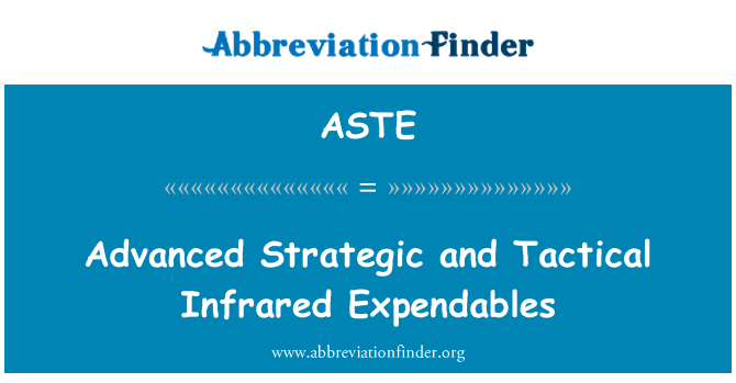 ASTE: Avanse èstratejik Et taktik Expendables envizib detèktè