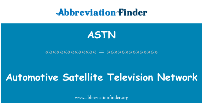 ASTN: Rezo televizyon satelit otomobil