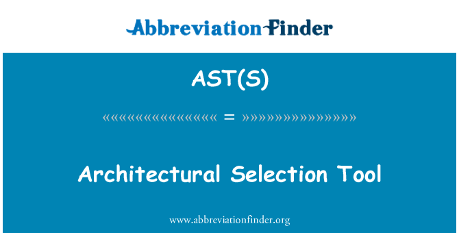 AST(S): Għodda tal-għażla arkitettoniċi