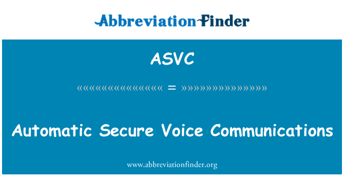 ASVC: الاتصالات الصوتية آمنة التلقائي