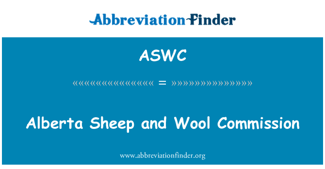 ASWC: Alberta Sheep and Wool Commission