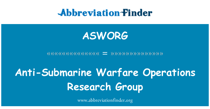 ASWORG: Anti-ubåt Warfare Operations Research Group