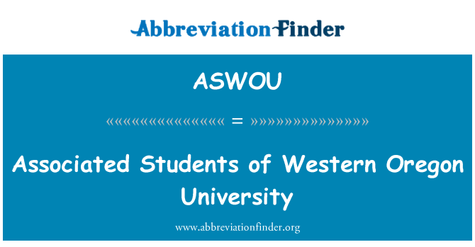 ASWOU: Associated Students of Western Oregon University
