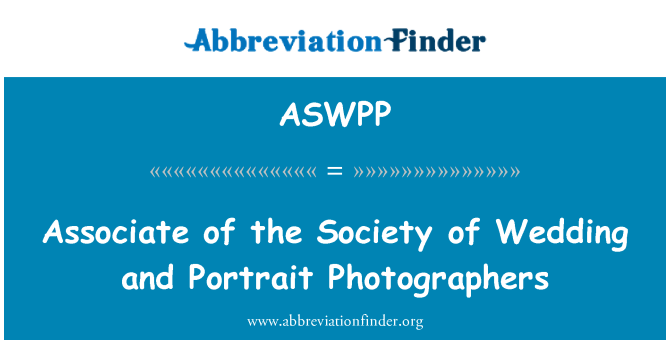 ASWPP: 결혼식과 초상화 사진사의 협회의
