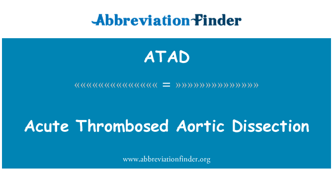 ATAD: Akutni Thrombosed aortno disekcijo