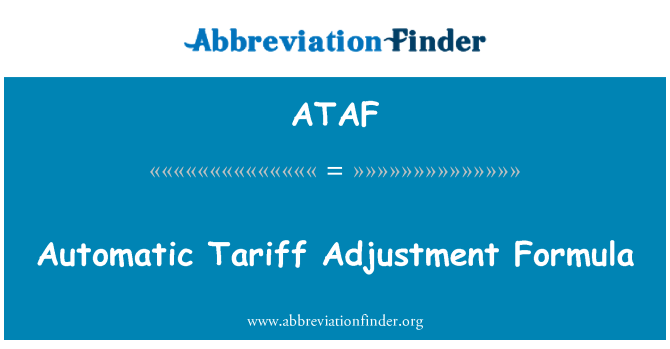 ATAF: Automatické celní úpravy vzorec