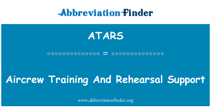 ATARS: Aircrew Training And Rehearsal Support