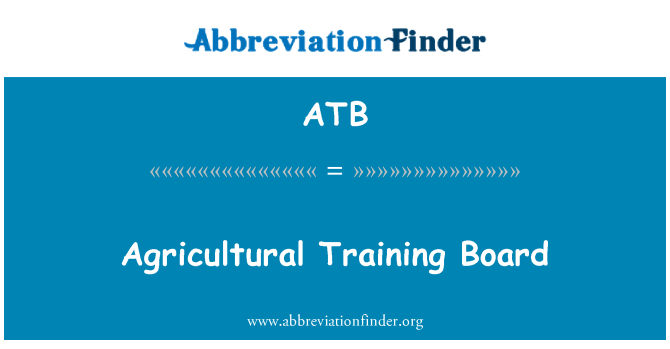 ATB: Põllumajanduslik väljaõpe juhatuse