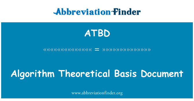 ATBD: מסמך הבסיס התיאורטי אלגוריתם