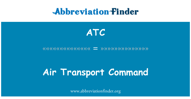 ATC: Comando de transporte aéreo