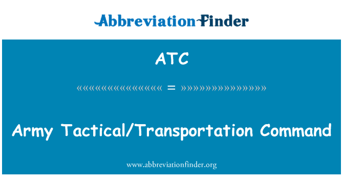 ATC: Legerleiding tactische/transport