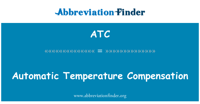 ATC: Автоматична температурна компенсация