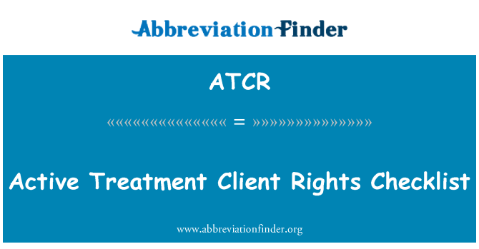 ATCR: Tretman aktif kliyan an dwa liste