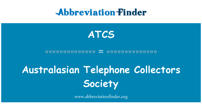 ATCS: Societat de col·leccionistes telèfon Australàsia