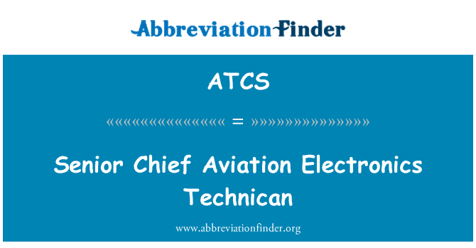 ATCS: Senior Chief Aviation Electronics Technican