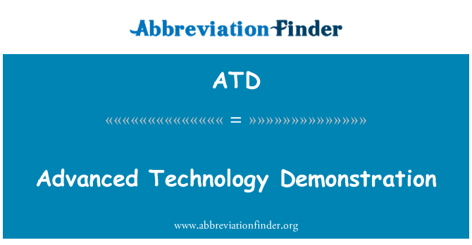 ATD: Avanceret teknologi Demonstration