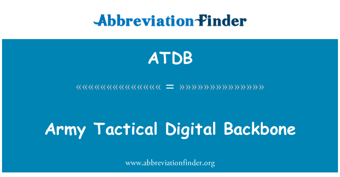 ATDB: Armádní taktické digitální páteř